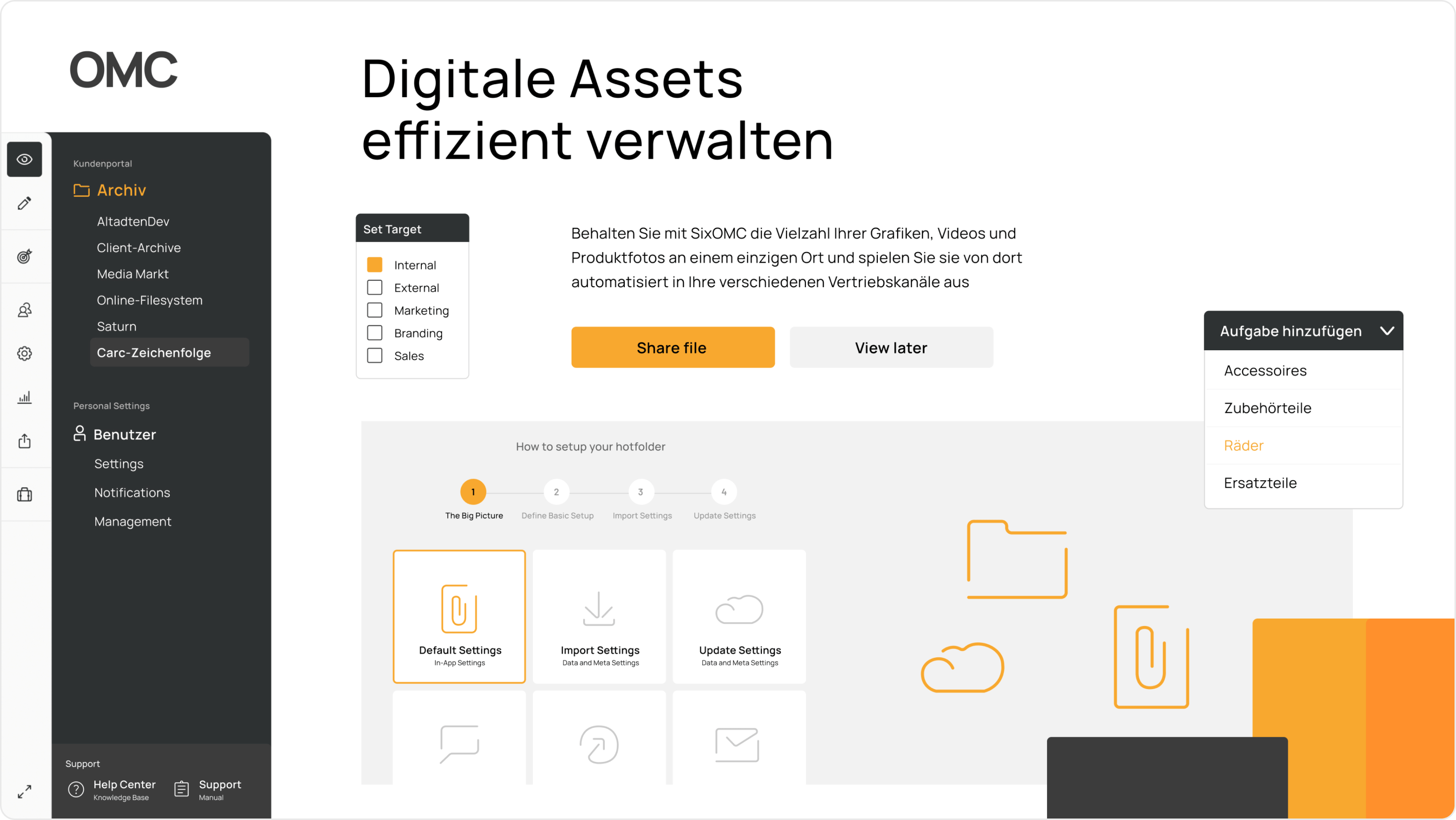 moodboard six omc admin hub 