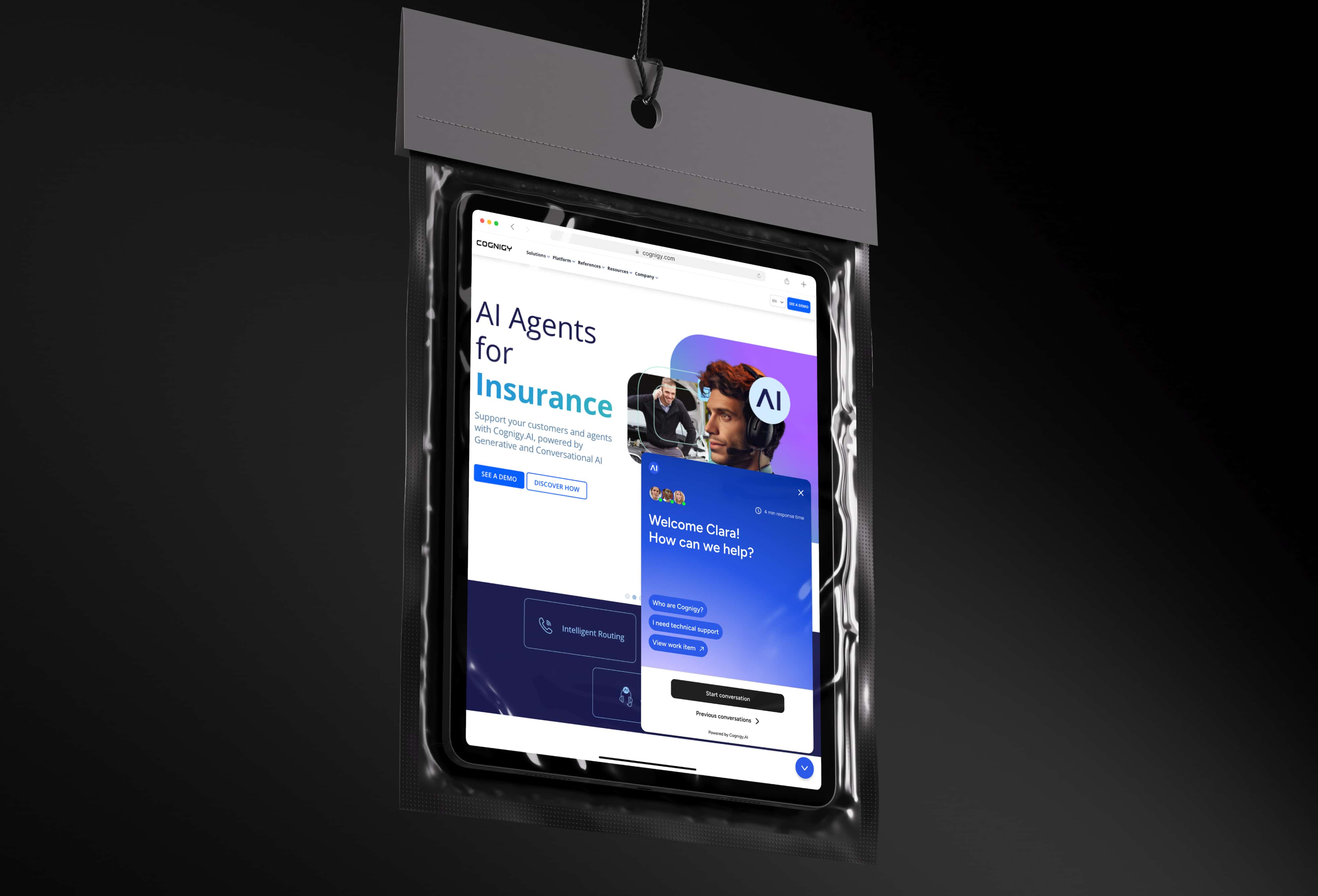 cognigy tablet behavior