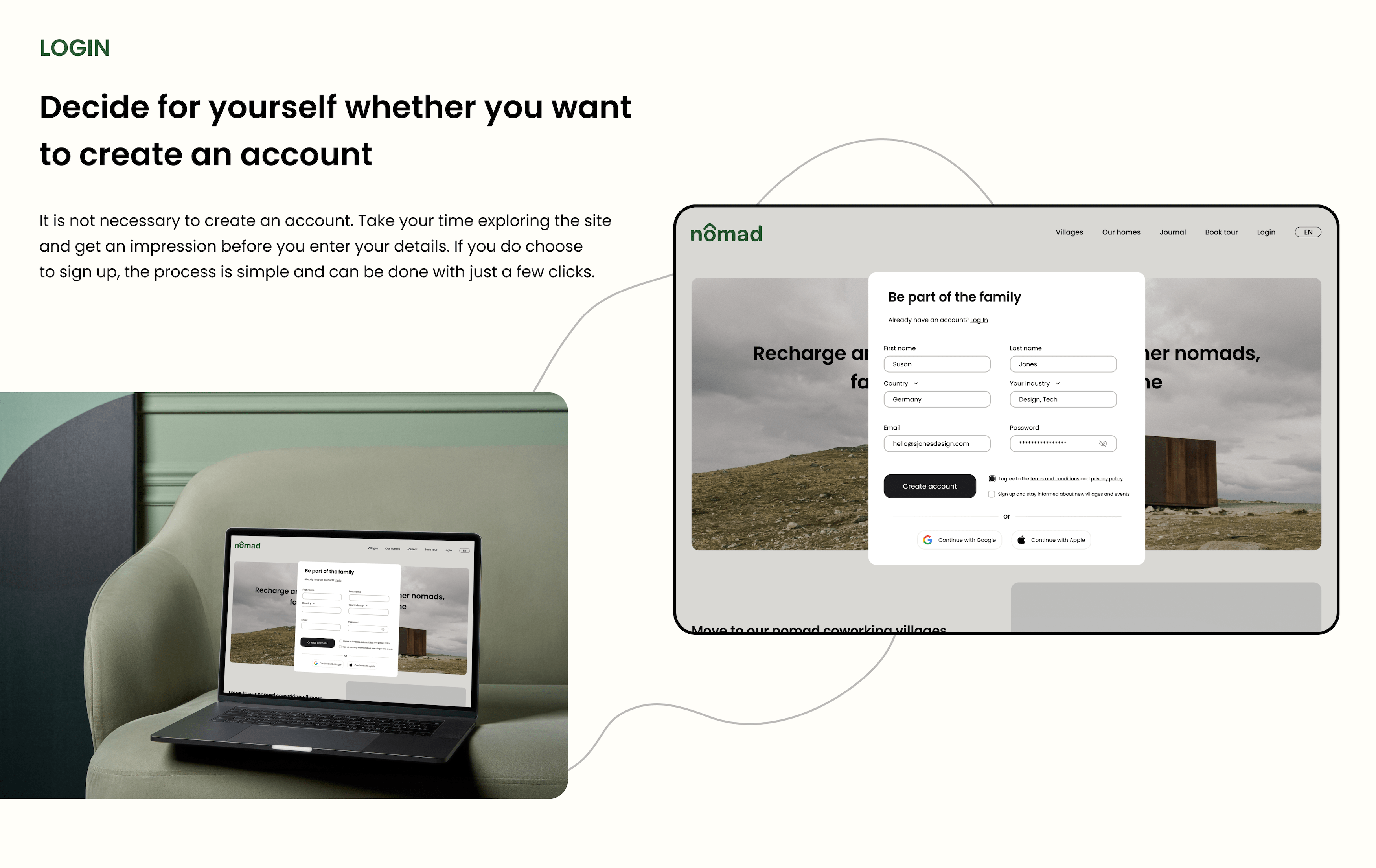 nomad co-working platform desktop 