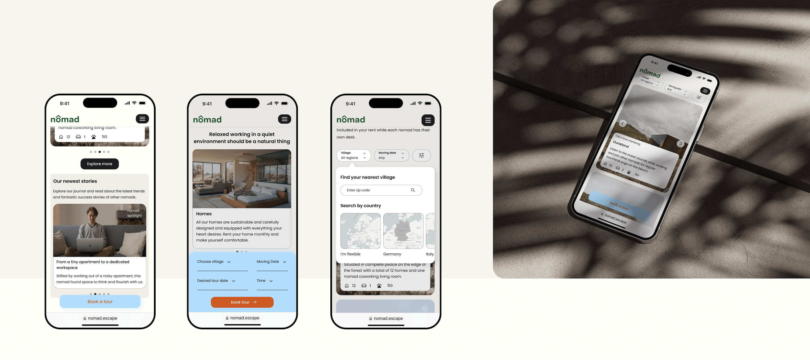 nomad co-working platform desktop 