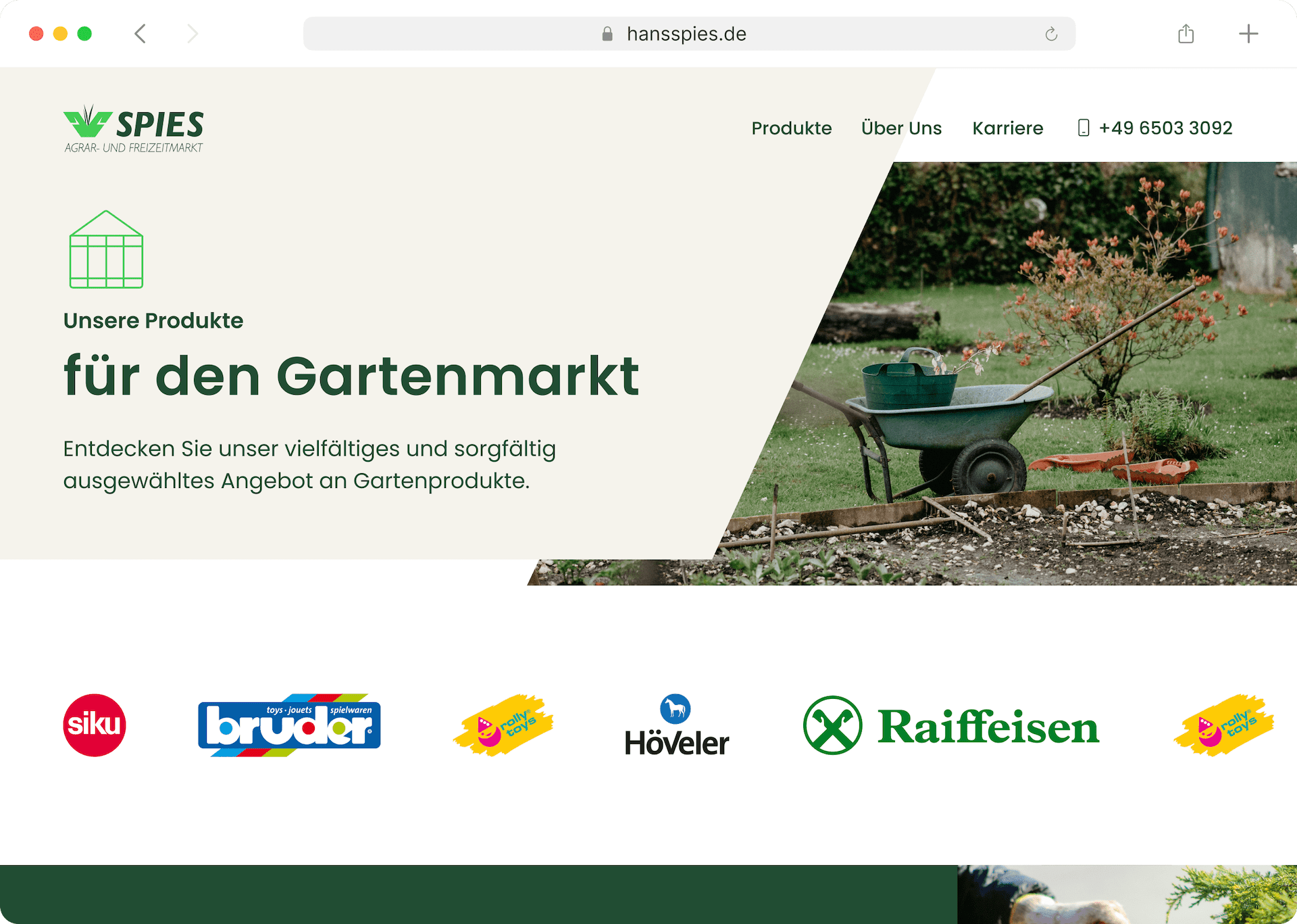 product page header hans spies