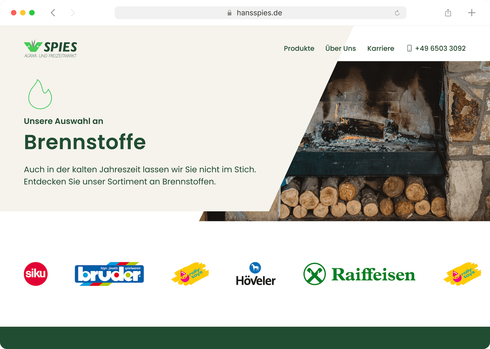 product page header hans spies