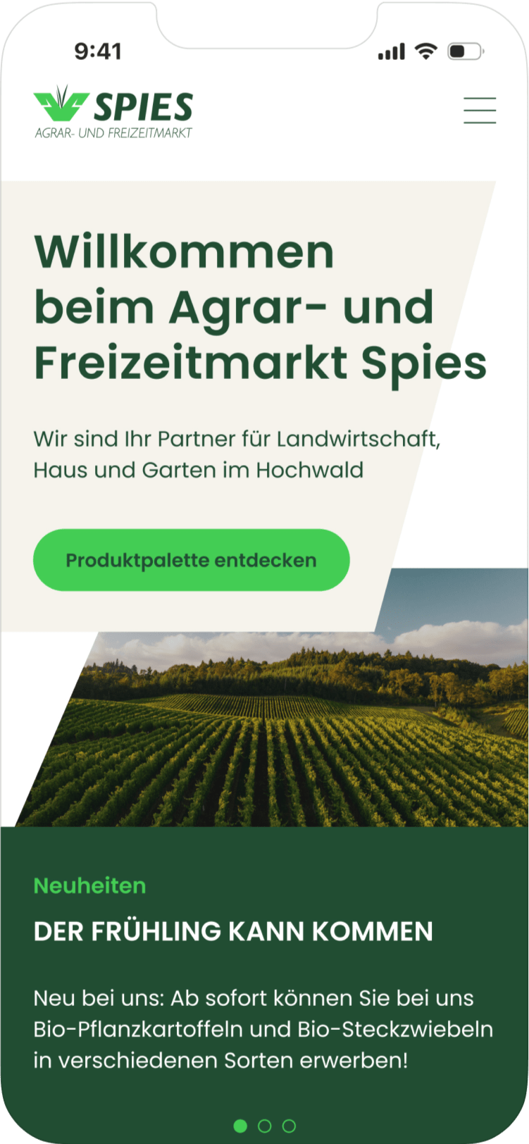 home screen mobile hans spies