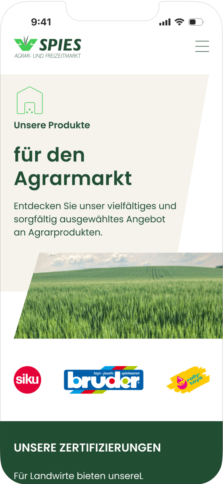 product page mobile hans spies